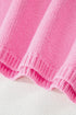Elegant Bow Detail Backless Bubble Sleeve Knit Sweater