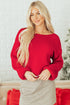 Elegant Bow Detail Backless Bubble Sleeve Knit Sweater