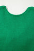 Elegant Bow Detail Backless Bubble Sleeve Knit Sweater