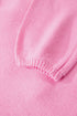 Elegant Bow Detail Backless Bubble Sleeve Knit Sweater