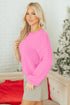 Elegant Bow Detail Backless Bubble Sleeve Knit Sweater