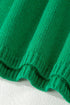 Elegant Bow Detail Backless Bubble Sleeve Knit Sweater
