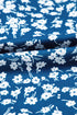Elegant Ditsy Floral Print Lantern Sleeve Woven Blouse