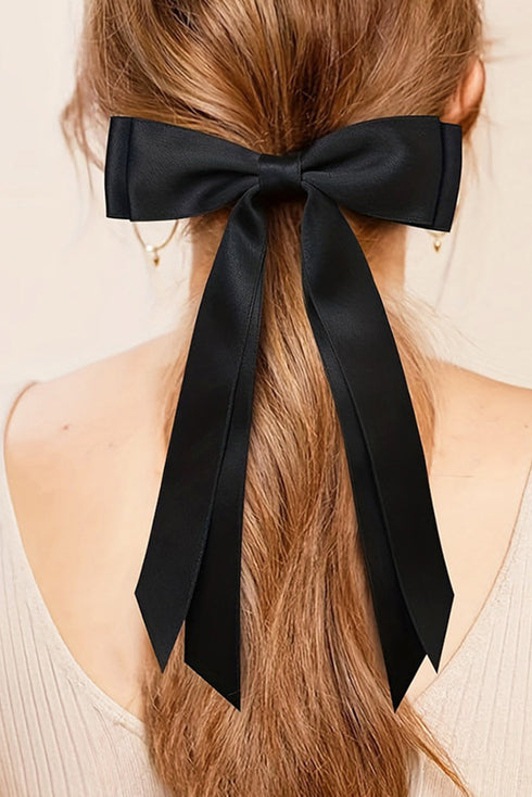 Elegant Double Bow Knot Long Tail Alligator Hair Clip