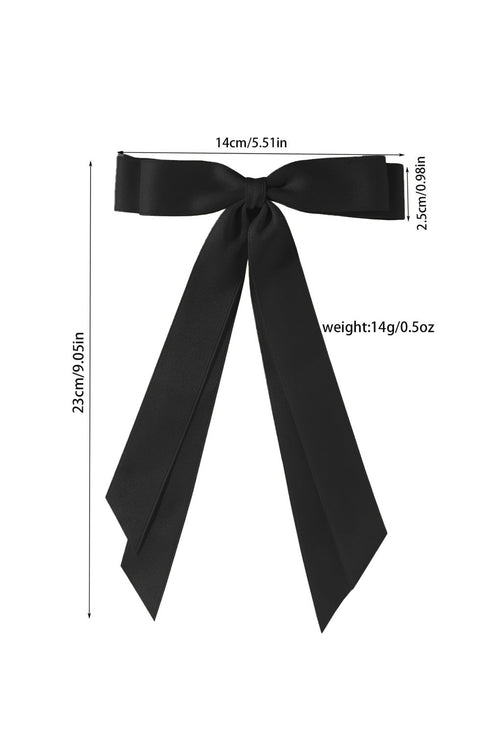 Elegant Double Bow Knot Long Tail Alligator Hair Clip