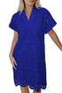 Elegant Eyelet Embroidered T Shirt Mini Dress