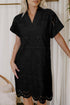 Elegant Eyelet Embroidered T Shirt Mini Dress