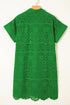 Elegant Eyelet Embroidered T Shirt Mini Dress