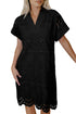 Elegant Eyelet Embroidered T Shirt Mini Dress