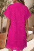 Elegant Eyelet Embroidered T Shirt Mini Dress