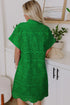 Elegant Eyelet Embroidered T Shirt Mini Dress