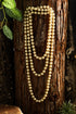 Elegant Faux Pearl Beaded Layered Statement Necklace
