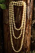 Elegant Faux Pearl Beaded Layered Statement Necklace