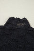 Elegant Floral Lace High Neck Long Sleeve Sheer Top
