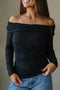 Elegant Floral Lace Off Shoulder Long Sleeve Top