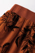 Elegant Floral Leaf Embroidered High Waist Maxi Skirt