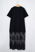 Elegant Floral Patchwork Short Sleeve T Shirt Maxi Dress