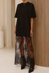 Elegant Floral Patchwork Short Sleeve T Shirt Maxi Dress