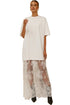 Elegant Floral Patchwork Short Sleeve T Shirt Maxi Dress