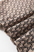 Elegant Geometric Print Notched Neck Puff Sleeve Blouse