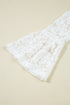 Elegant Lace Crochet Bell Sleeve Mock Neck Blouse
