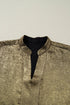 Elegant Metallic Solid Split Neck Half Sleeve Blouse
