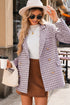 Elegant Modern Tweed Plaid Tailored Blazer