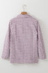 Elegant Modern Tweed Plaid Tailored Blazer