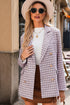 Elegant Modern Tweed Plaid Tailored Blazer
