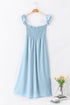 Elegant Off Shoulder Ruched Bust Sheer Slit Maxi Dress
