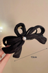 Elegant Pearl Embellished Fabric Bow Claw Clip