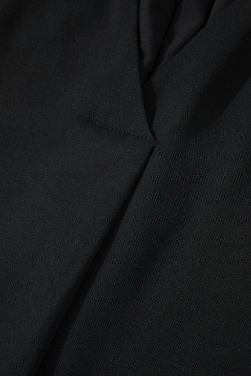 Elegant Pinched Detail V Neck Adjustable Shoulder Tie Relaxed Fit Tank