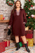 Elegant Plaid Trim Patchwork Collared Shift Mini Dress