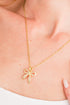 Elegant Plated Titanium Steel Rhinestone Bowknot Pendant Necklace