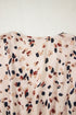 Elegant Polka Dot Surplice Empire Waist Plus Size Mini Dress