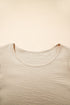 Elegant Round Neck Short Ruffle Sleeve Blouse
