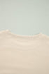 Elegant Ruffled Shoulder Long Sleeve Round Neck Blouse