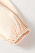 Elegant Satin Ruffled Peplum Long Sleeve Tie Back Blouse