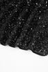 Elegant Sequin Bubble Sleeve V Neck Straight Mini Dress