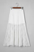 Elegant Sheer Floral Lace Flowy Maxi Skirt