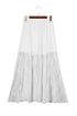 Elegant Sheer Floral Lace Flowy Maxi Skirt