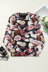 Elegant Sheer Floral Mesh Long Sleeve Mock Neck Top