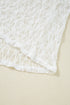 Elegant Sheer Lace Bell Sleeve Mock Neck Blouse