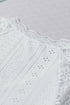 Elegant Sheer Lace Eyelet Embroidered Short Sleeve Top