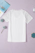 Elegant Sheer Lace Eyelet Embroidered Short Sleeve Top