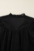 Elegant Sheer Ruffle Balloon Sleeve Chiffon Blouse