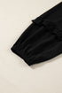 Elegant Sheer Ruffle Balloon Sleeve Chiffon Blouse