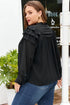 Elegant Sheer Ruffle Balloon Sleeve Chiffon Blouse