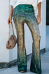 Elegant Shimmering Sequin Embellished Statement Pants
