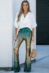 Elegant Shimmering Sequin Embellished Statement Pants